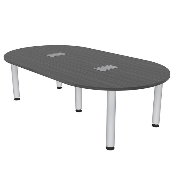 45.25 in W, 84 in L, 29 in H, Engineered Wood Top, Grey